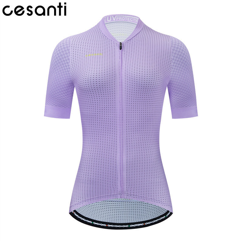 CESANTI Women Cycling Jersey Summer Non-slip Band Pro Bike Clothing