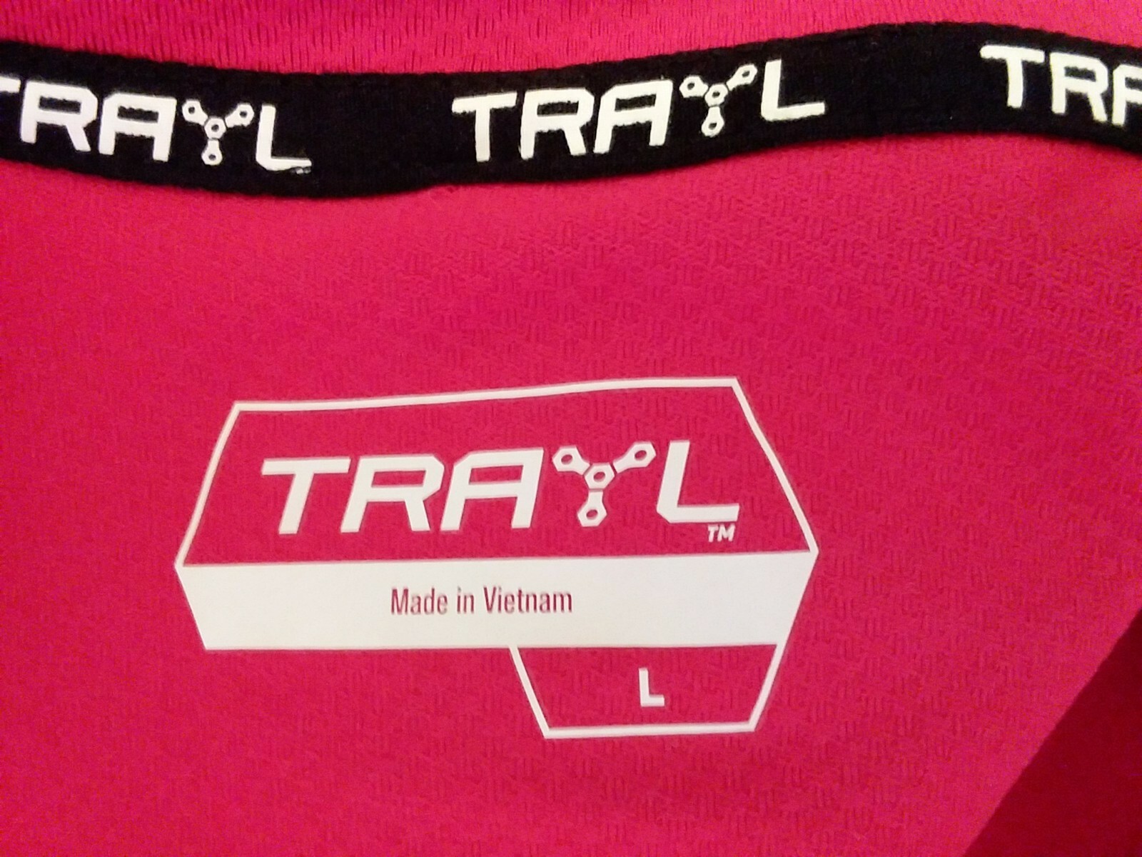 TRAYL 1/2 zip Cycling Jersey Mens Large Red/Black EUC