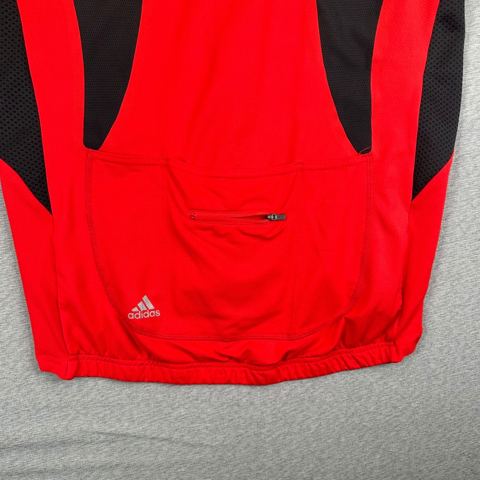 Adidas Formotion ClimaCool Cycling Jersey Men XL Red Black Full Zip Short Sleeve