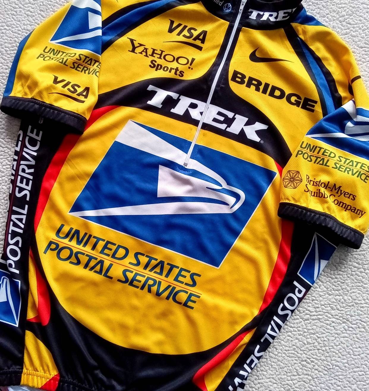 RARE LTD 2000 USPS TREK Yellow Ed. Nike Cycling Jersey Tour de France (fits M)
