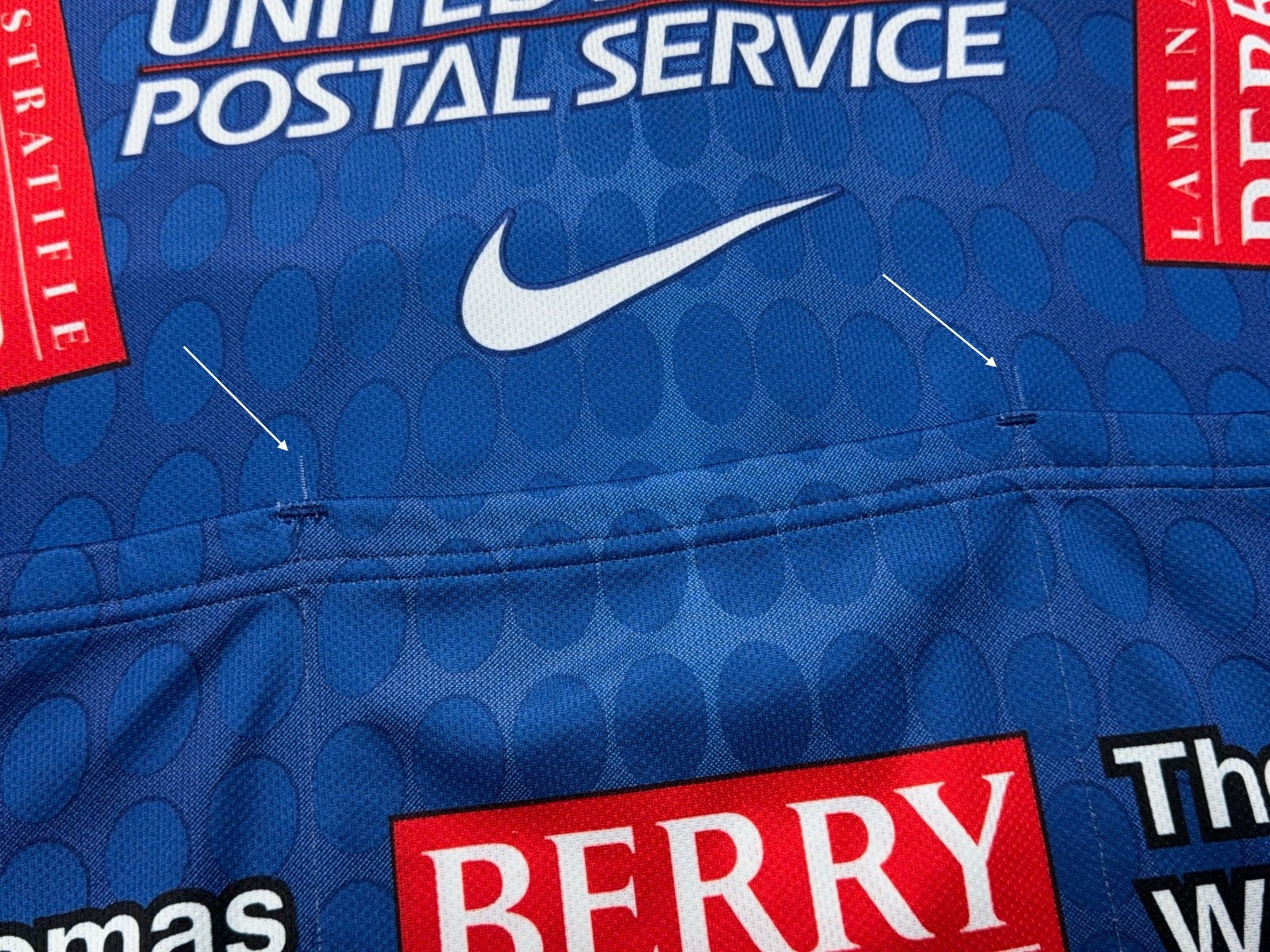 Mens Nike USPS Unites States Postal Visa Subaru Cycling Jersey Shirt Zip Size XL