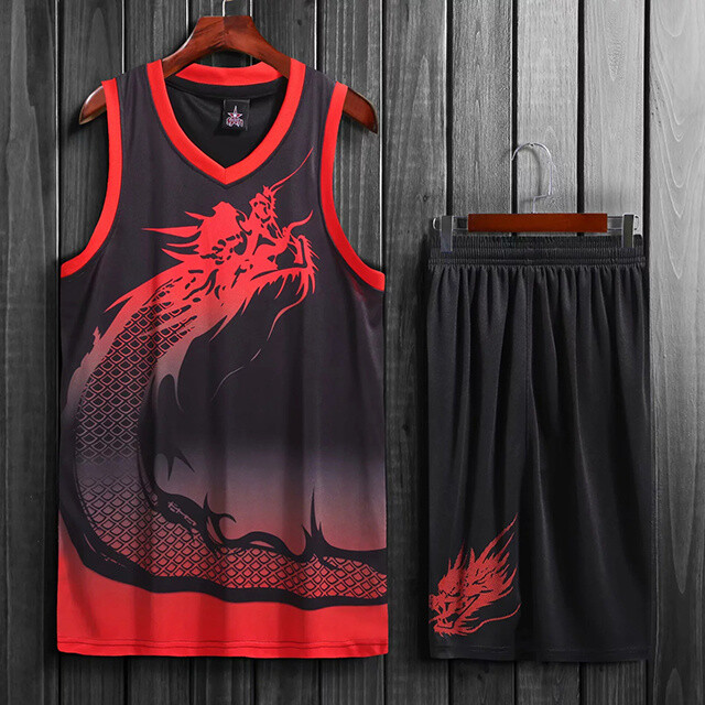 China Dragon Men’s Basketball Jersey Set Team Uniform Sports Set