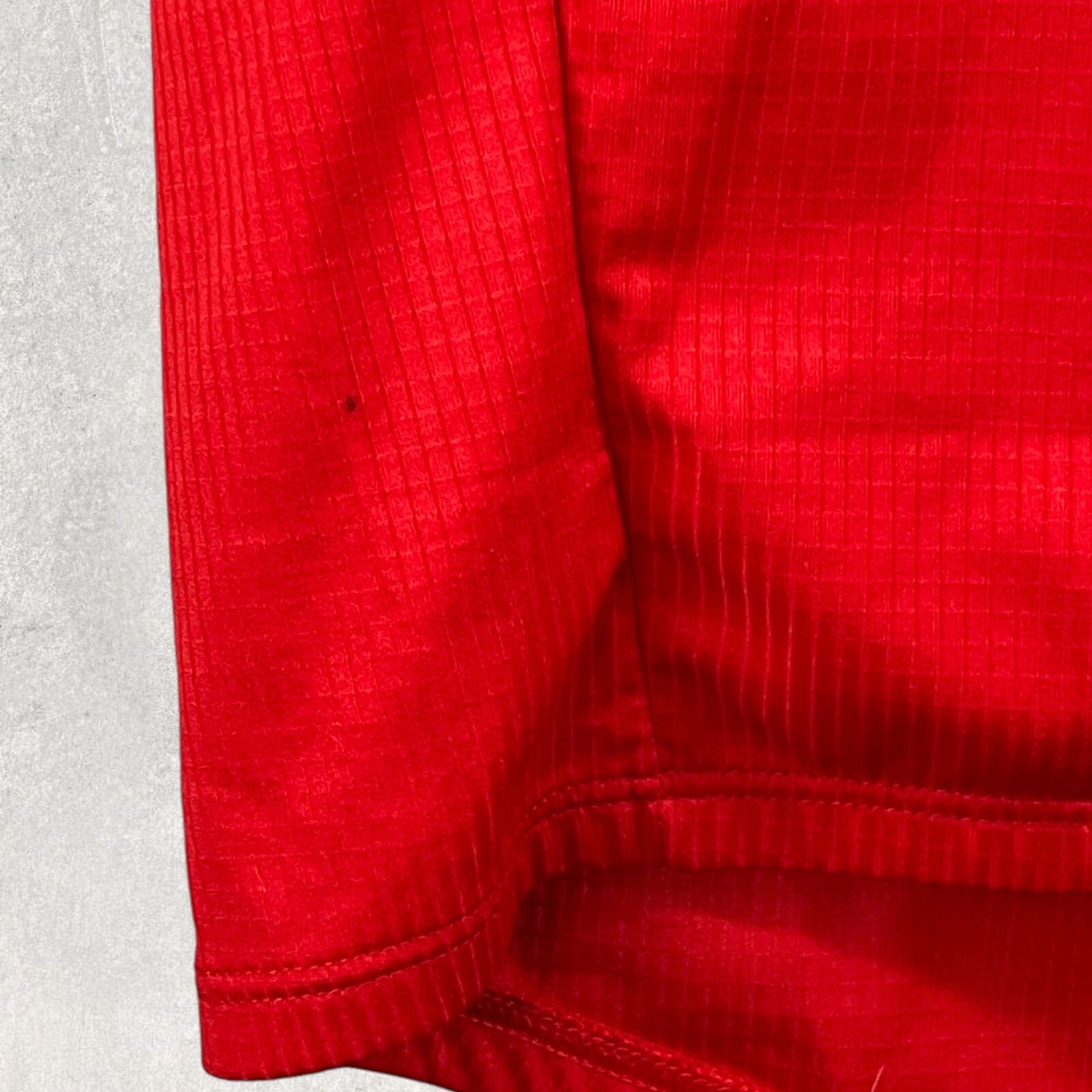 REI Mens Red Black Polyester Short Sleeve Cycling Jersey 3/4 Zip Size L