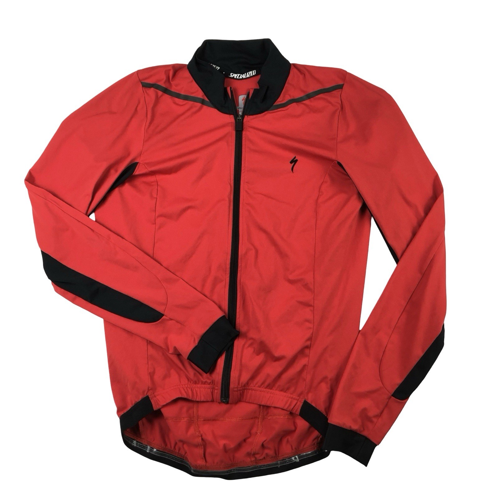 Specialized Mens Medium Red Long Sleeve Cycling Road Bike Full Zip Jersey