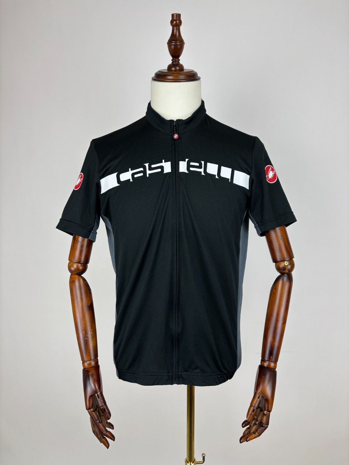 Men’s Castelli Cycling Jersey Full Zip Size XXL Short Sleeve Black / Gray