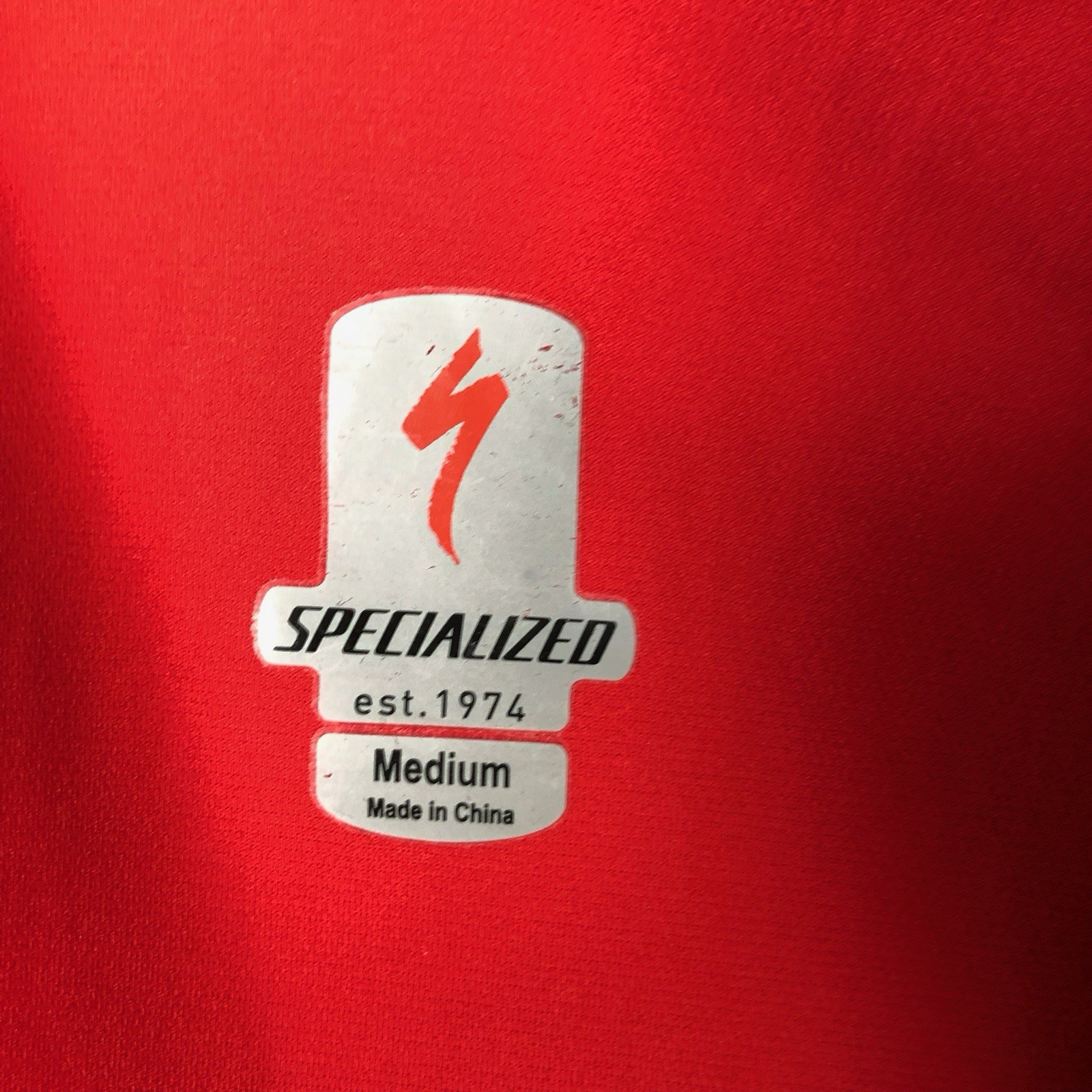 Specialized Mens Medium Red Long Sleeve Cycling Road Bike Full Zip Jersey