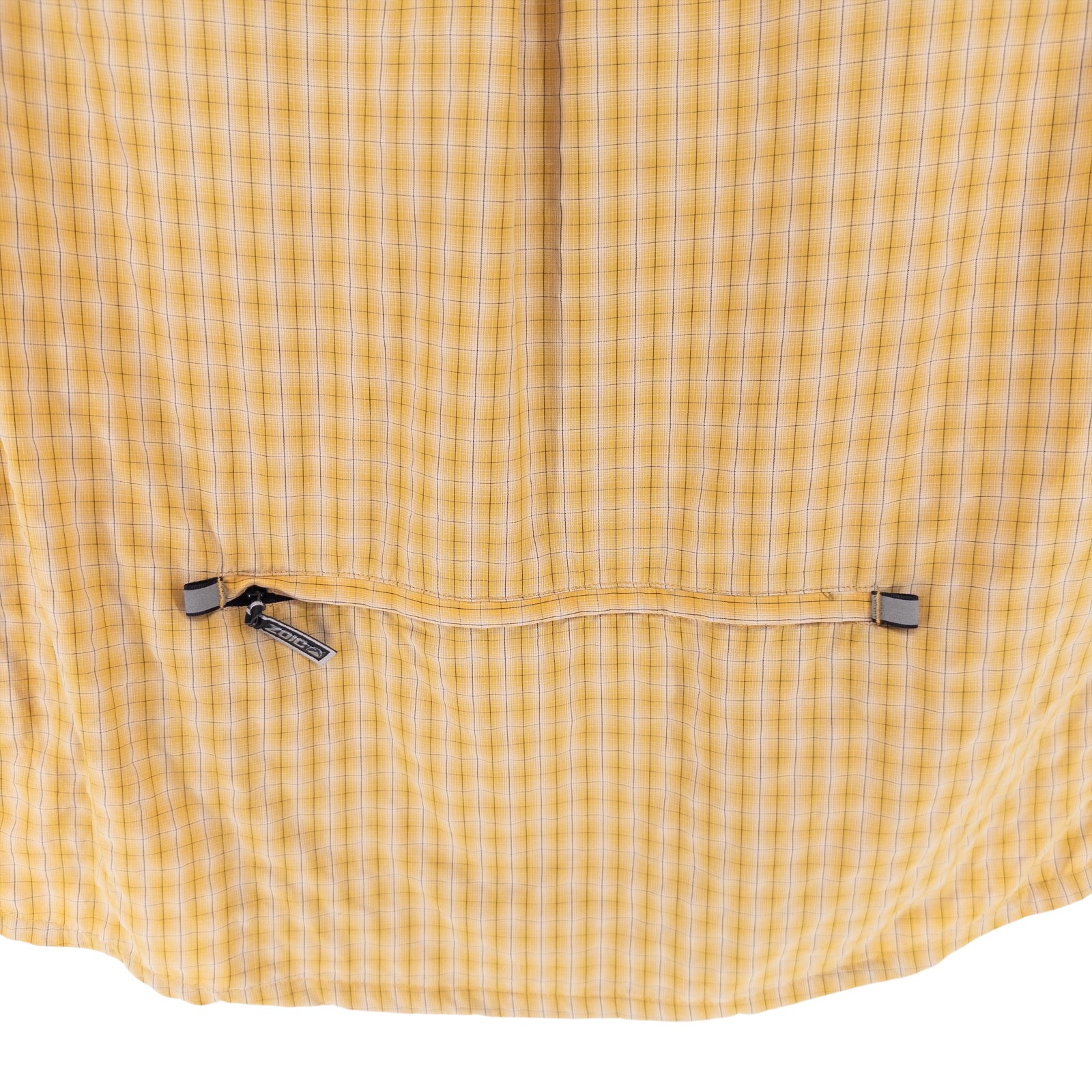 ZOIC Mens Med. Yellow Plaid Short Sleeve Shirt Cycling Snaps Pockets Vented Bike