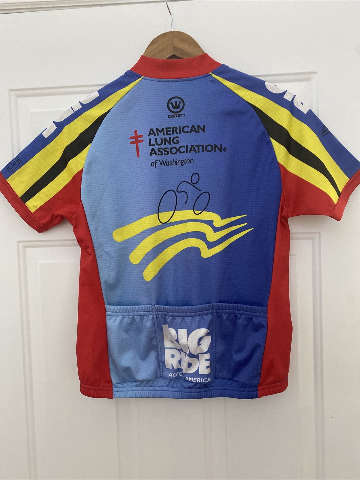 Canari Men’s 2008 American Lung Assoc. Short Sleeve 3/4 Zip Cycling Jersey – S