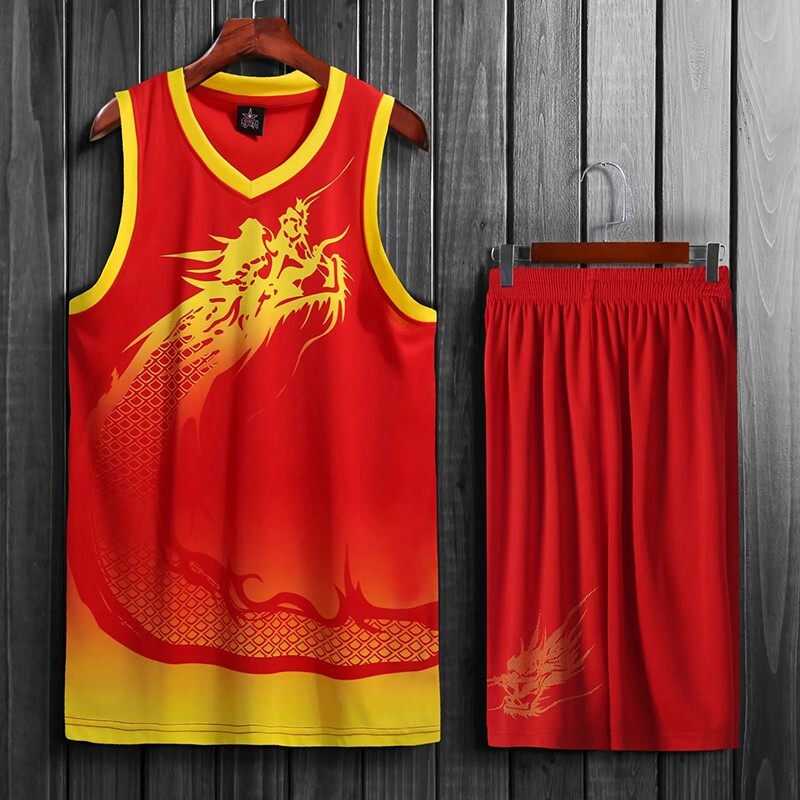 China Dragon Men’s Basketball Jersey Set Team Uniform Sports Set