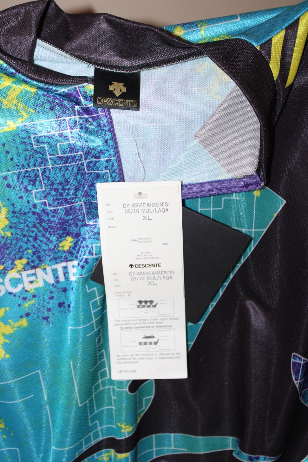 Descente Cycling Jersey Adult XLPolyester, NWT, FREE SHIP