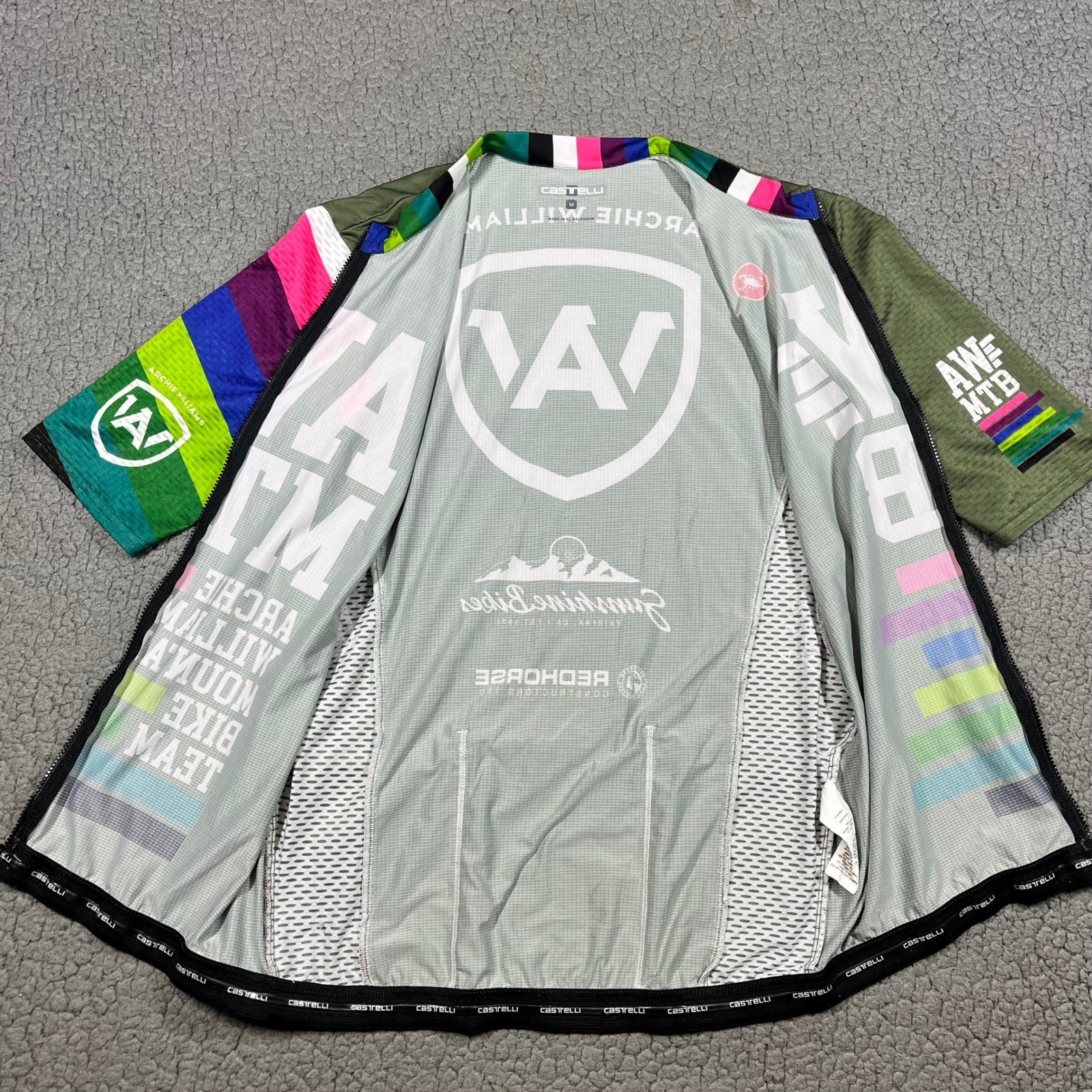 Castelli Archie Williams Mountain Bike Team Jersey Mens Medium Green MTB Cycling