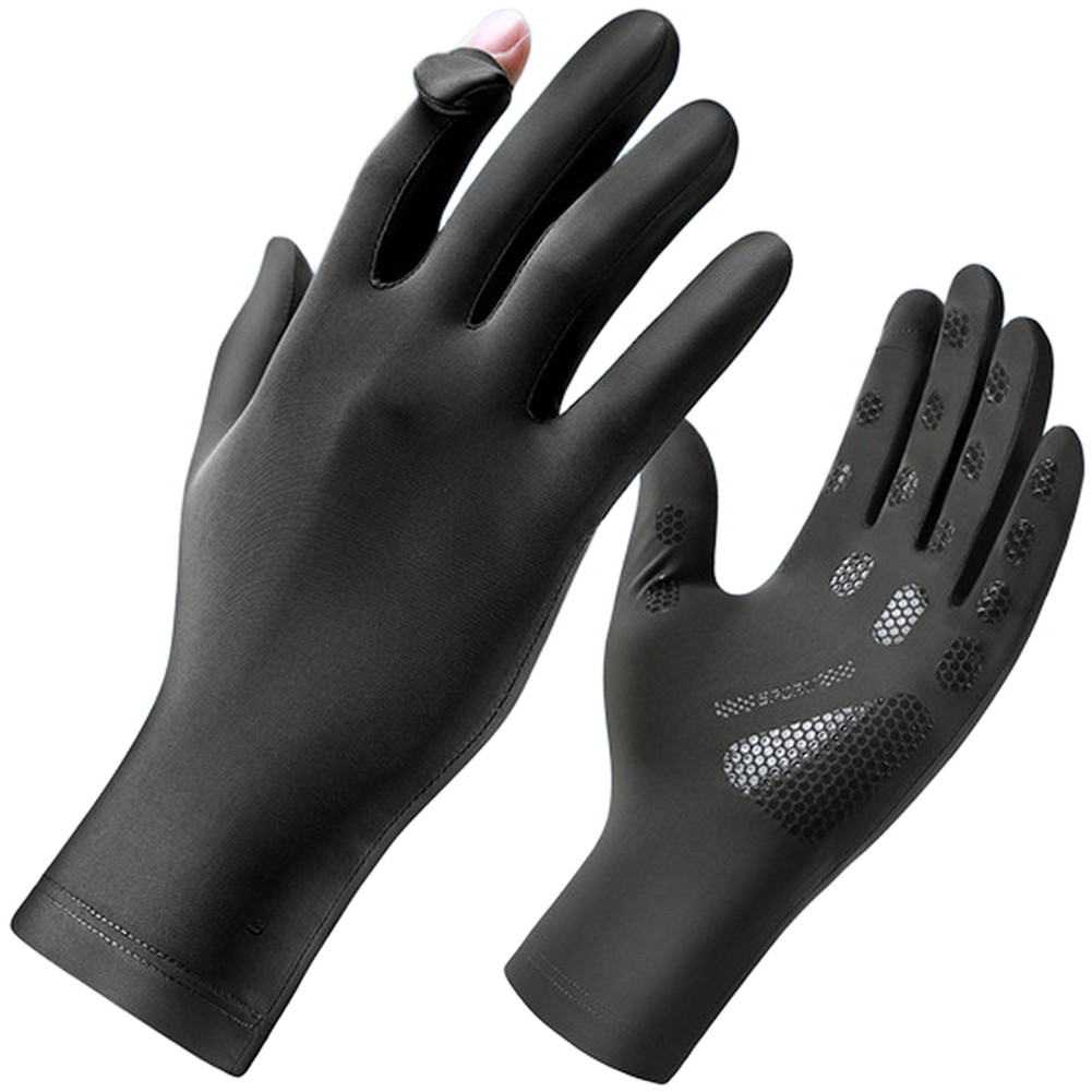 Lightweight Stretch Cycling Gloves UPF50+ Breathable Ice Silk Touchscreen Ready