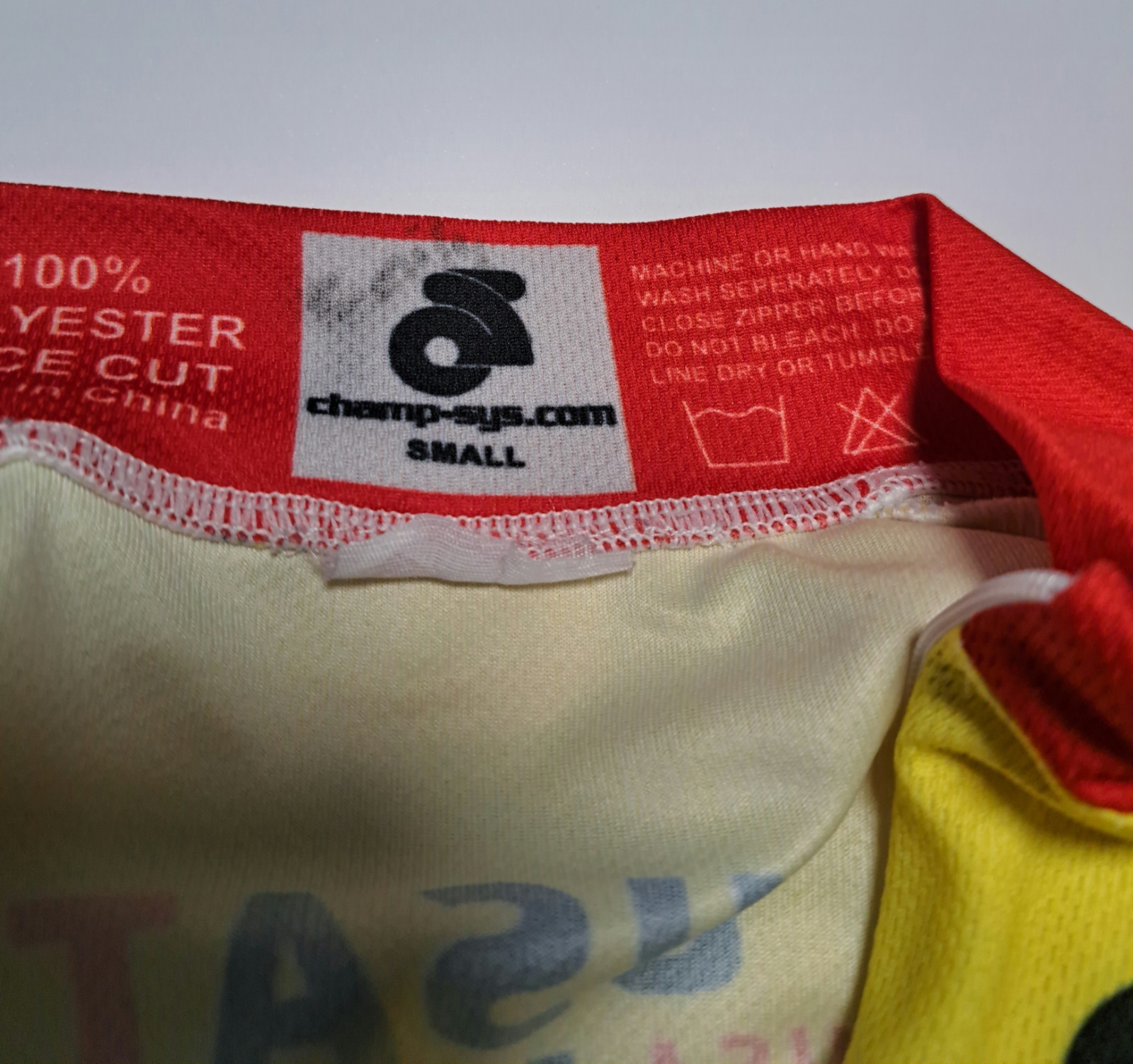 Champion System Women’s Small Yellow Cycling Biker Jersey