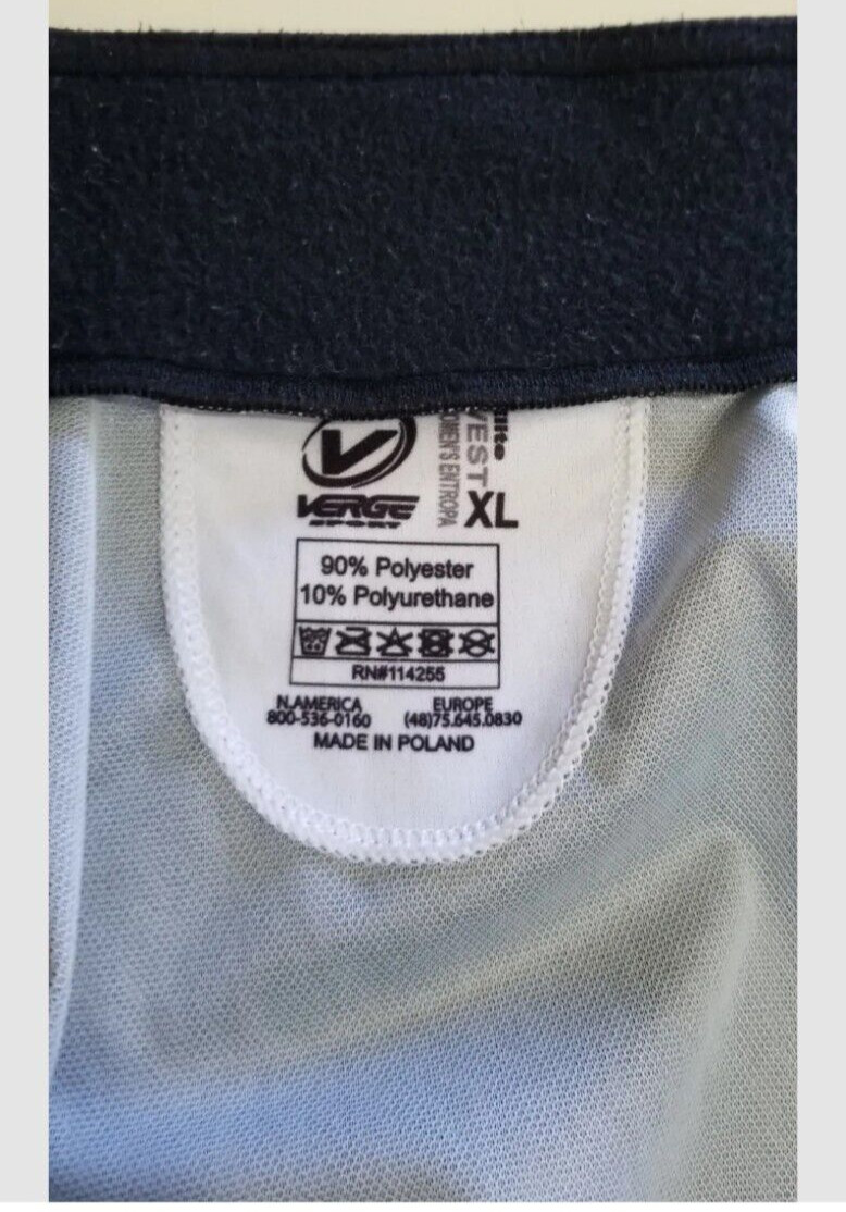 Bicycling Vest Jersey Full Zip VERGE Women’s Sz XL *Note