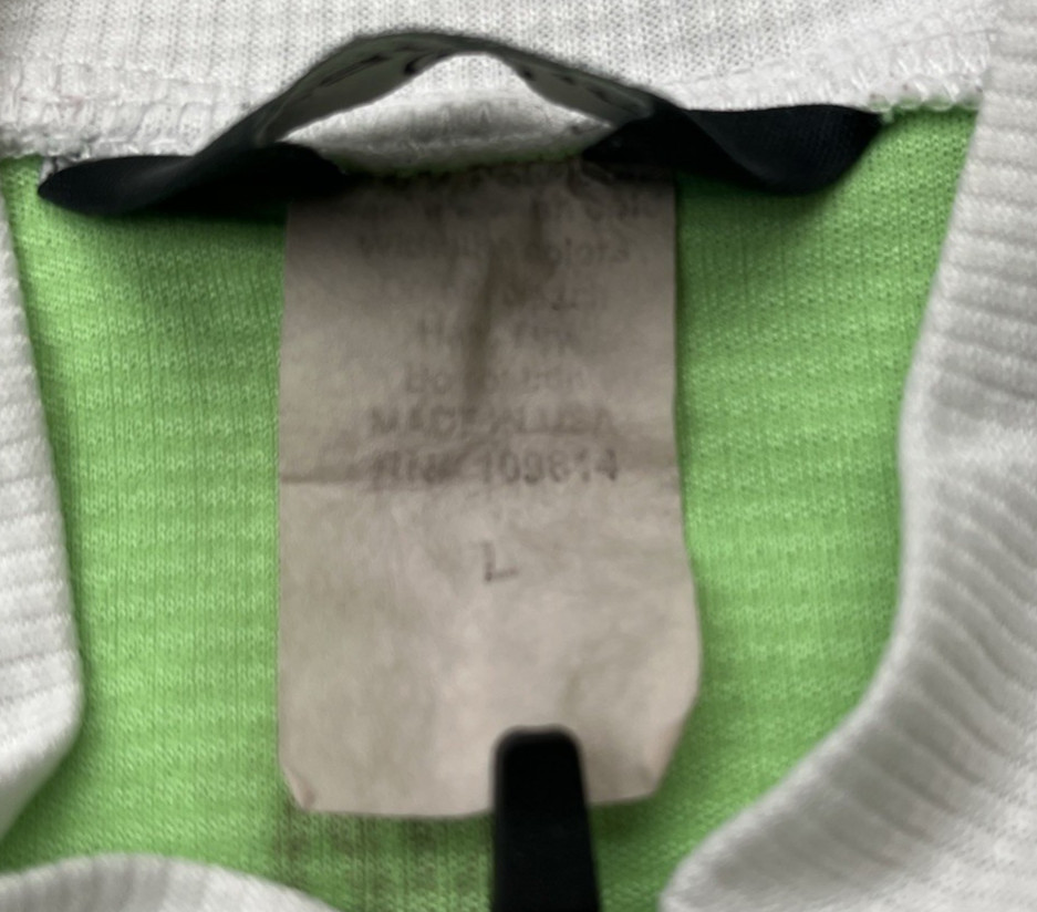Canari Women’s CYCLING Biking JERSEY Large L Back pockets 1/2 Zip Green Black