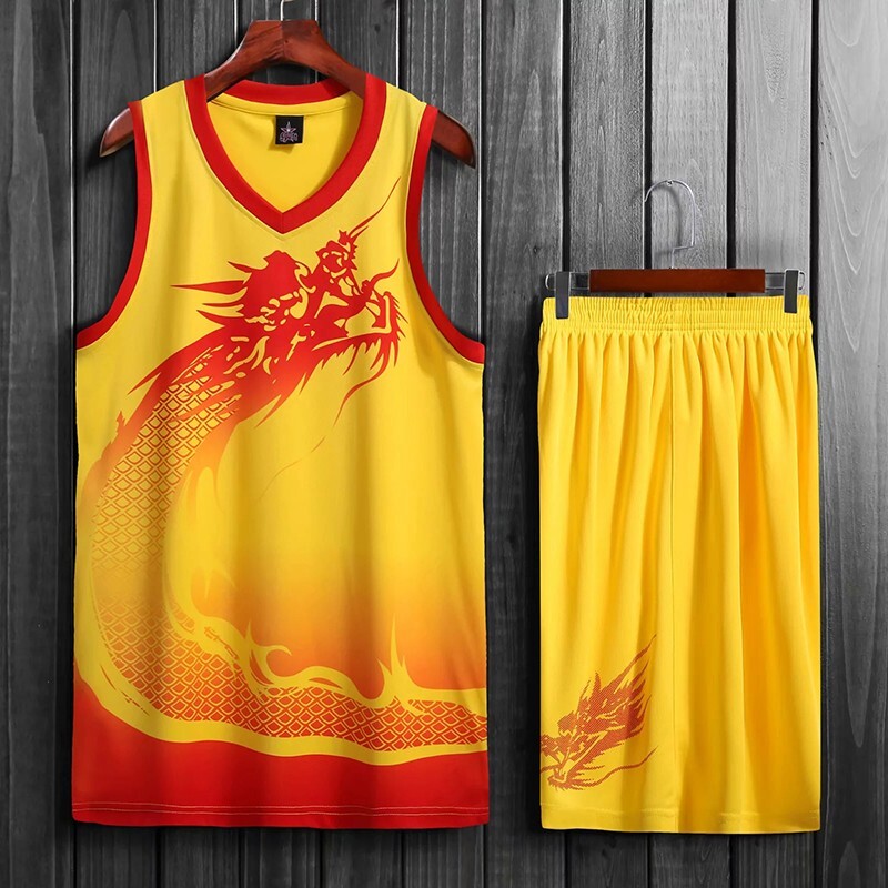 China Dragon Men’s Basketball Jersey Set Team Uniform Sports Set