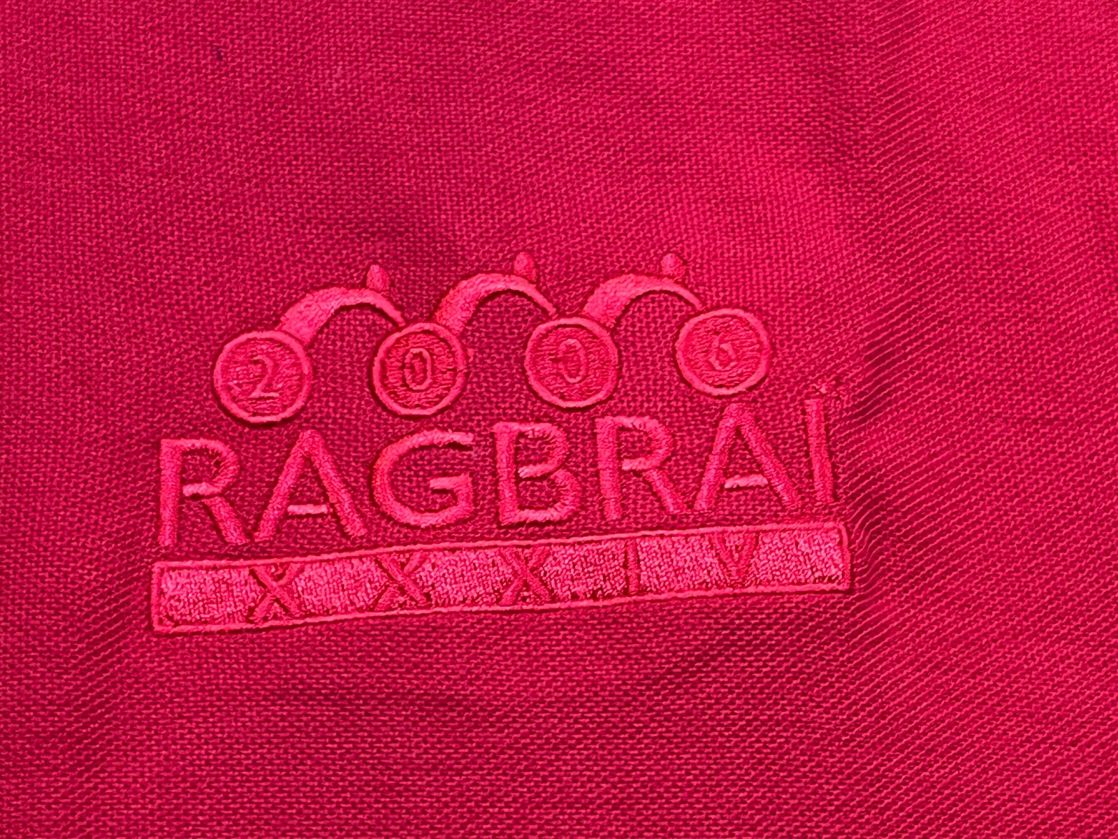 Ragbrai XXXIV Cycling Jersey Men’s Size L NEW Colar Collared Shirt