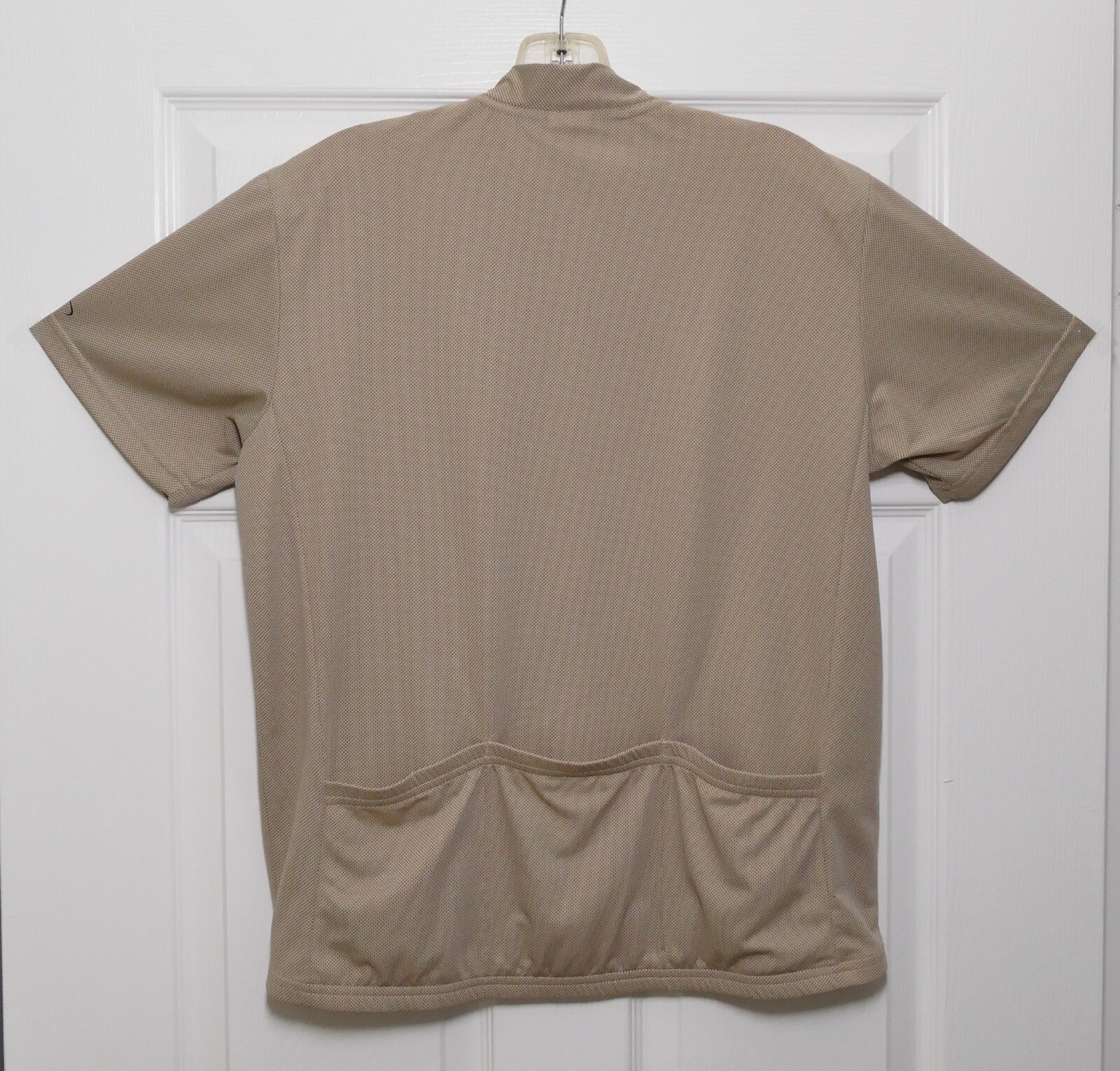 Bellwether Mens Medium Cycling Jersey Tan, Light Brown made in USA Cool Pattern