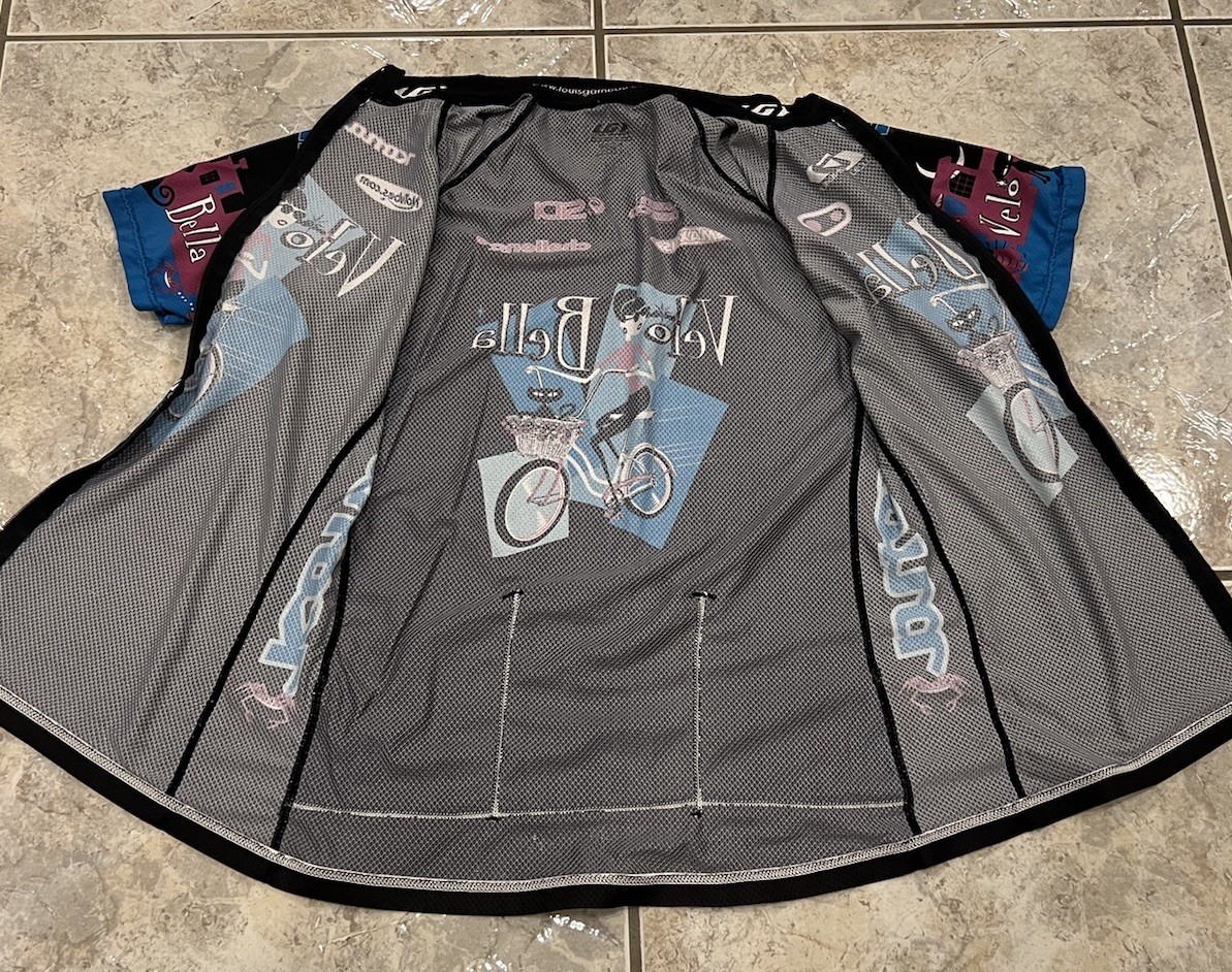 Louis Garneau Cycling Jersey Womens Large Short-Sleeve Bike Full Zip Pockets