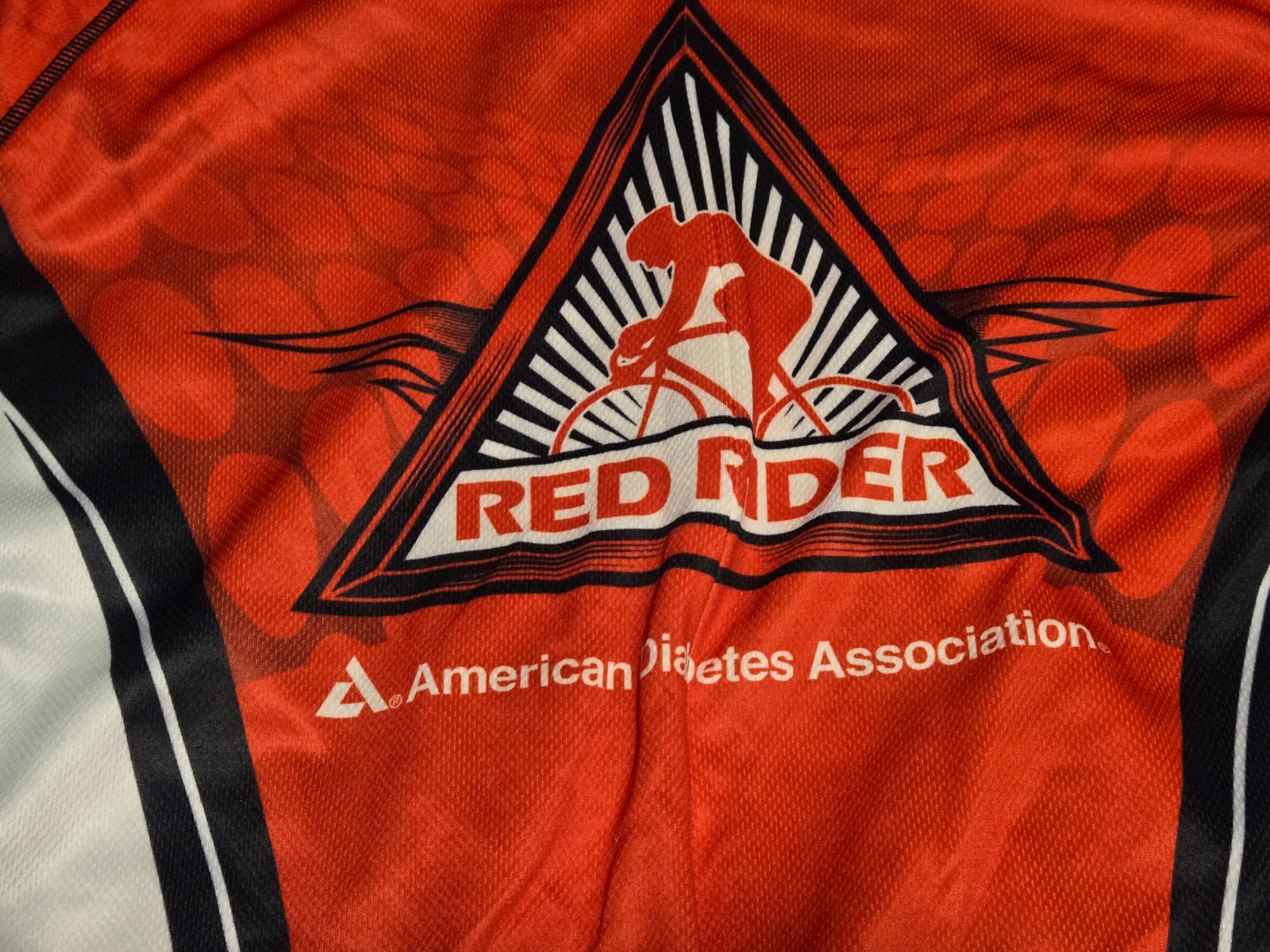 Primal Red Rider American Diabetes Association Bicycle Full zip Jersey LARGE