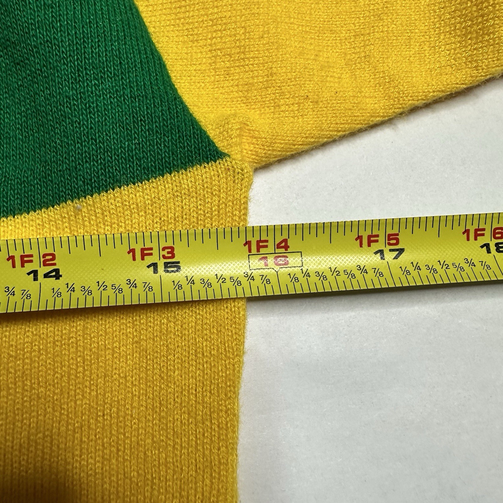 Vintage Wool Blend Cycling Jersey – Medium (Chest 32) Green Yellow