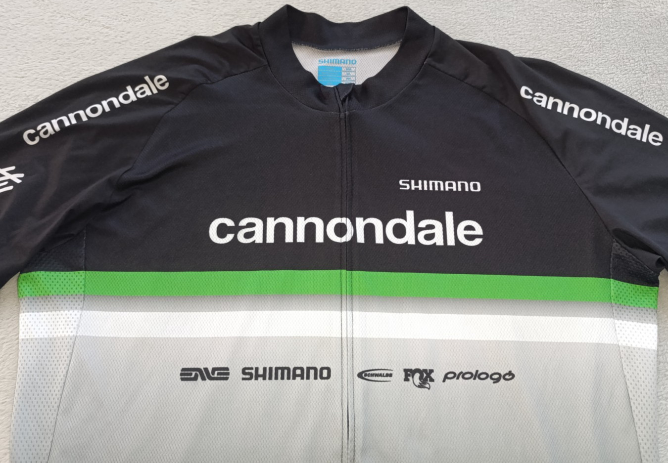 Cannondale Shimano Lefty mens Black Green cycling jersey size XXL