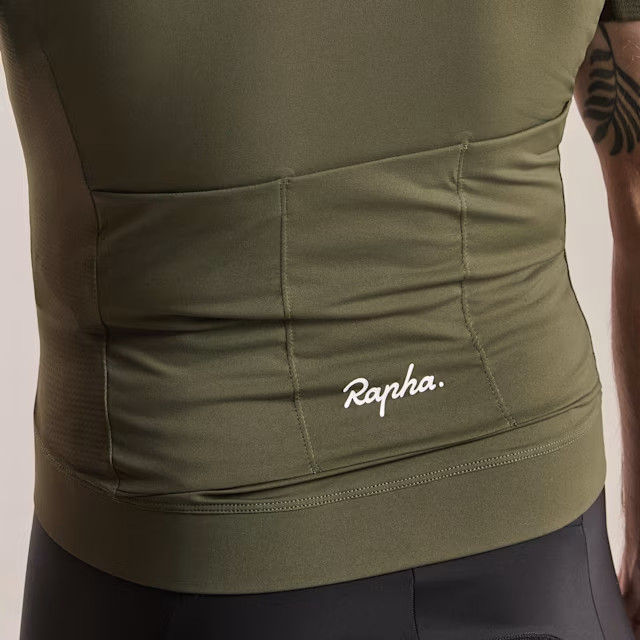 Rapha – Men’s Core Lightweight Jersey – Dark Green/White – Medium