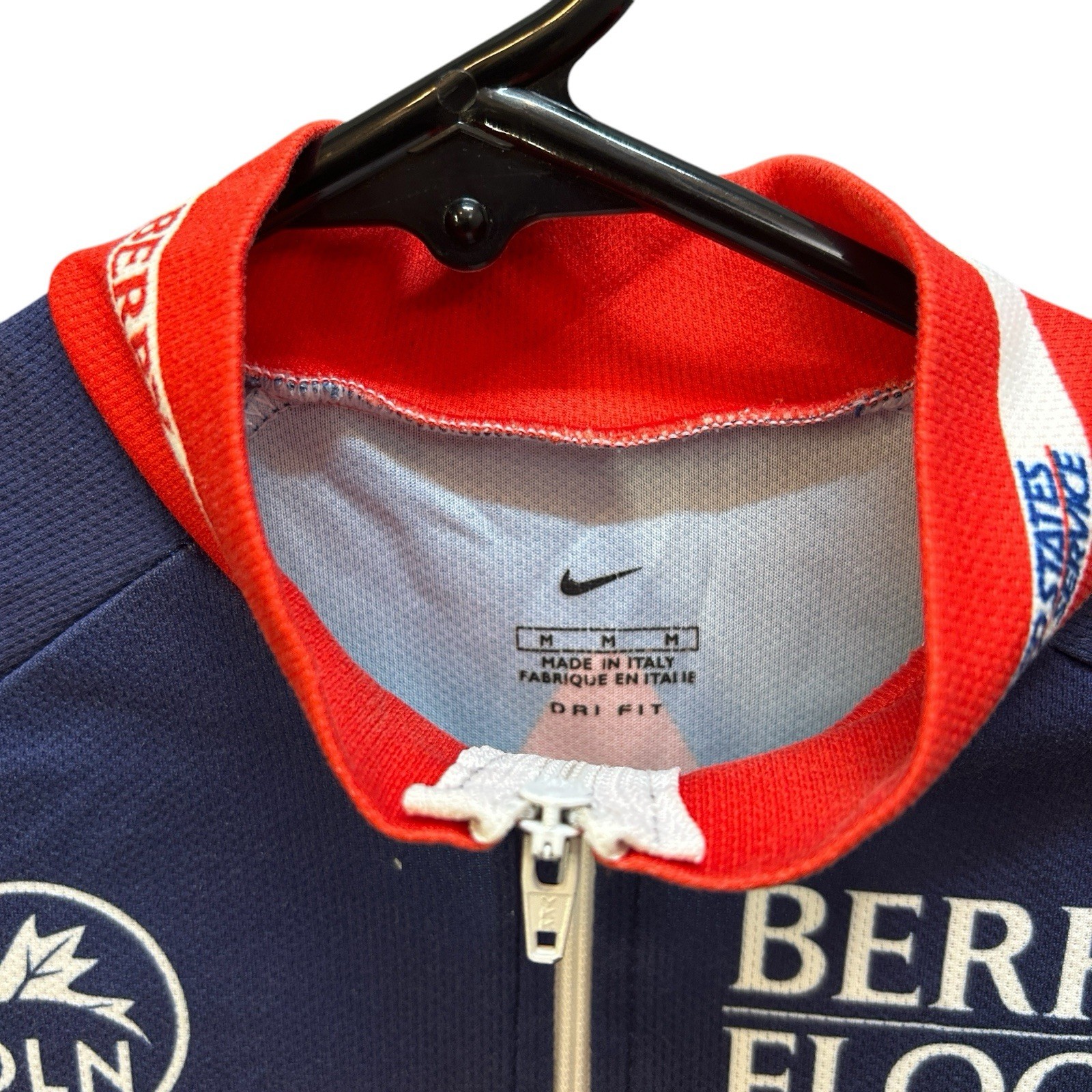 Nike Dri Fit Mens Trek Subaru USPS Postal Service Y2K Cycling Jersey Blue Medium