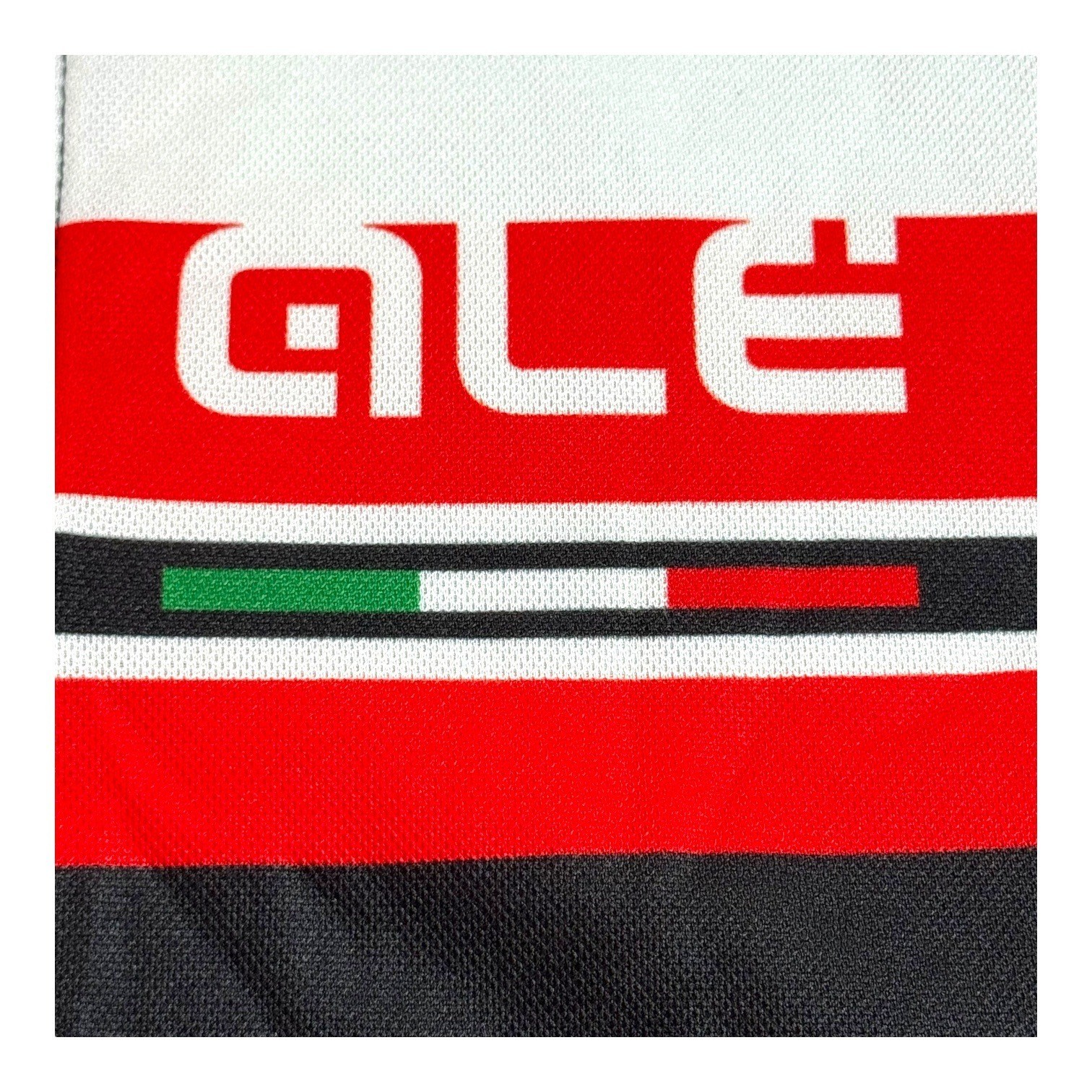 Ale Cycling Jersey Red Black White Made In Italy Pockets & Full Zip Short Sleeve