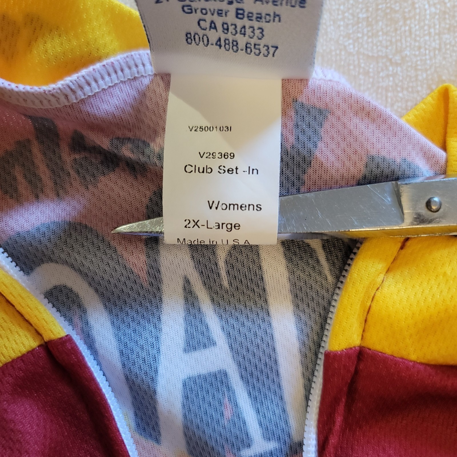 Voler Cycling Jersey Womens 2XL Maroon Yellow Spooktacular 2013 Spider Web Zip