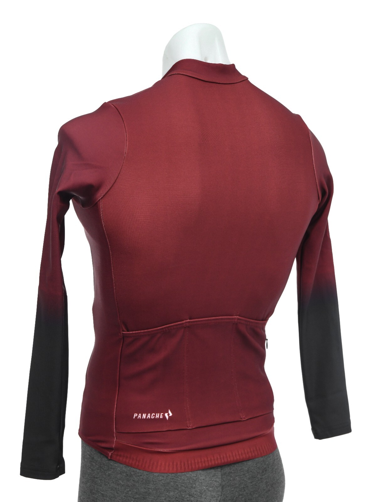 Panache Pro Thermal Long Sleeve Jersey Men 2XS Maroon Fade Road Mountain Bike