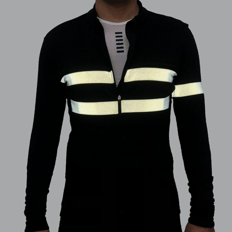 Mens Winter Cycling Jacket Bike Jersey Fleece Thermal Bicycle Long Sleeve Jersey