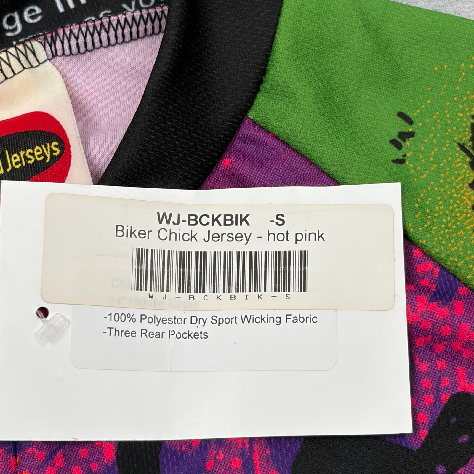 World Jerseys Biker Chick Cycling Jersey Womens S Pink Bike Shirt 1/2 Zip NWT