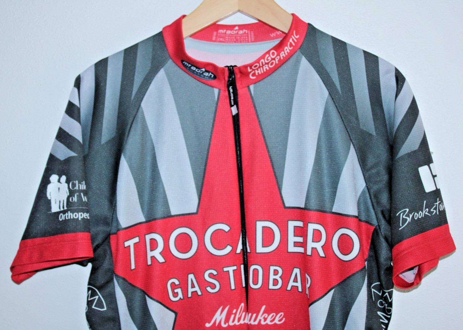 Mt Borah Pro Men’s Cycling Jersey 2XL Rear Pockets 46″ Chest 24/28″ T2B Racing ~