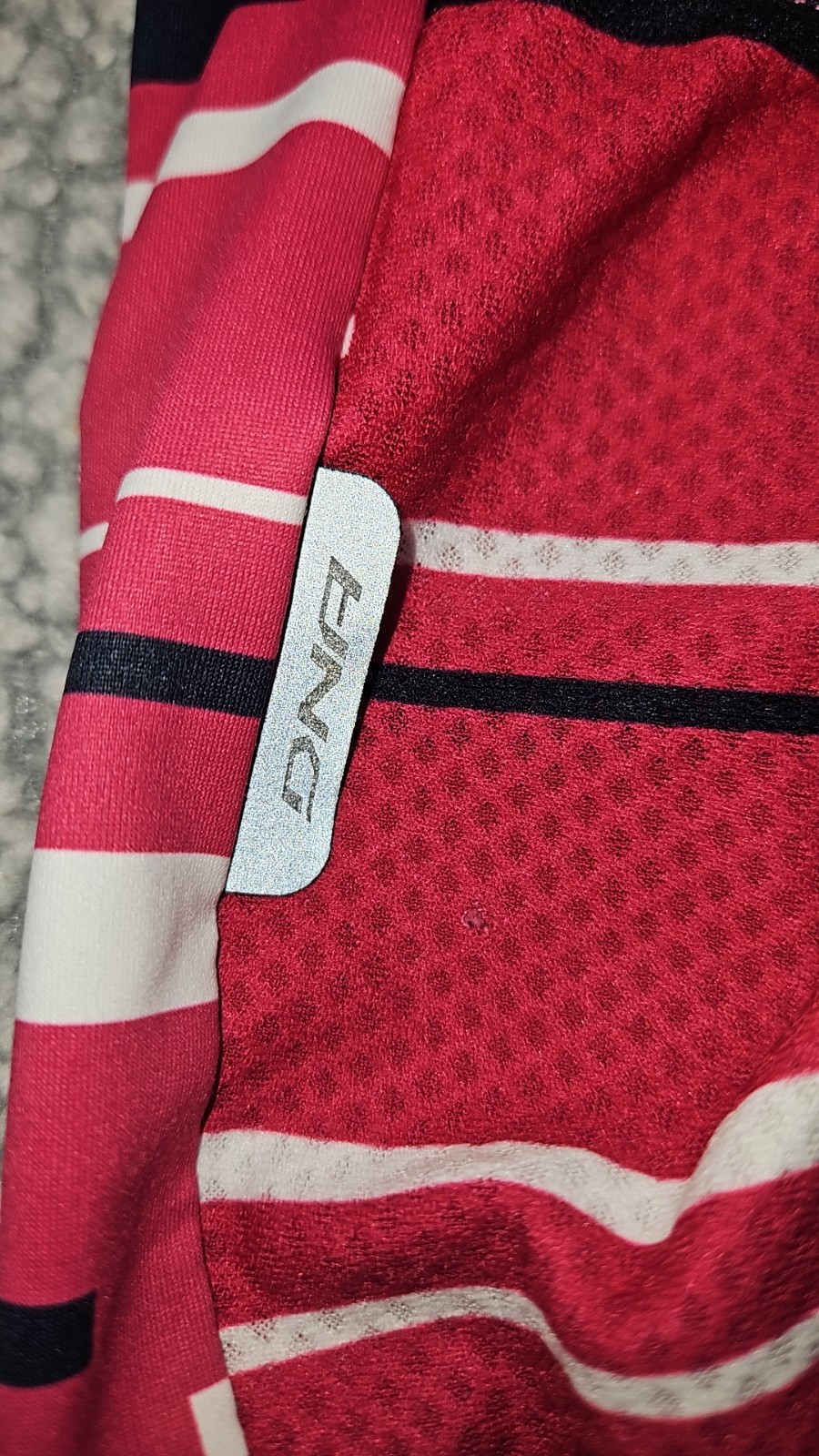 DNA Cycling Pro Jersey Womens M Pink Striped Full Zip Made in Italy Athletic Fit