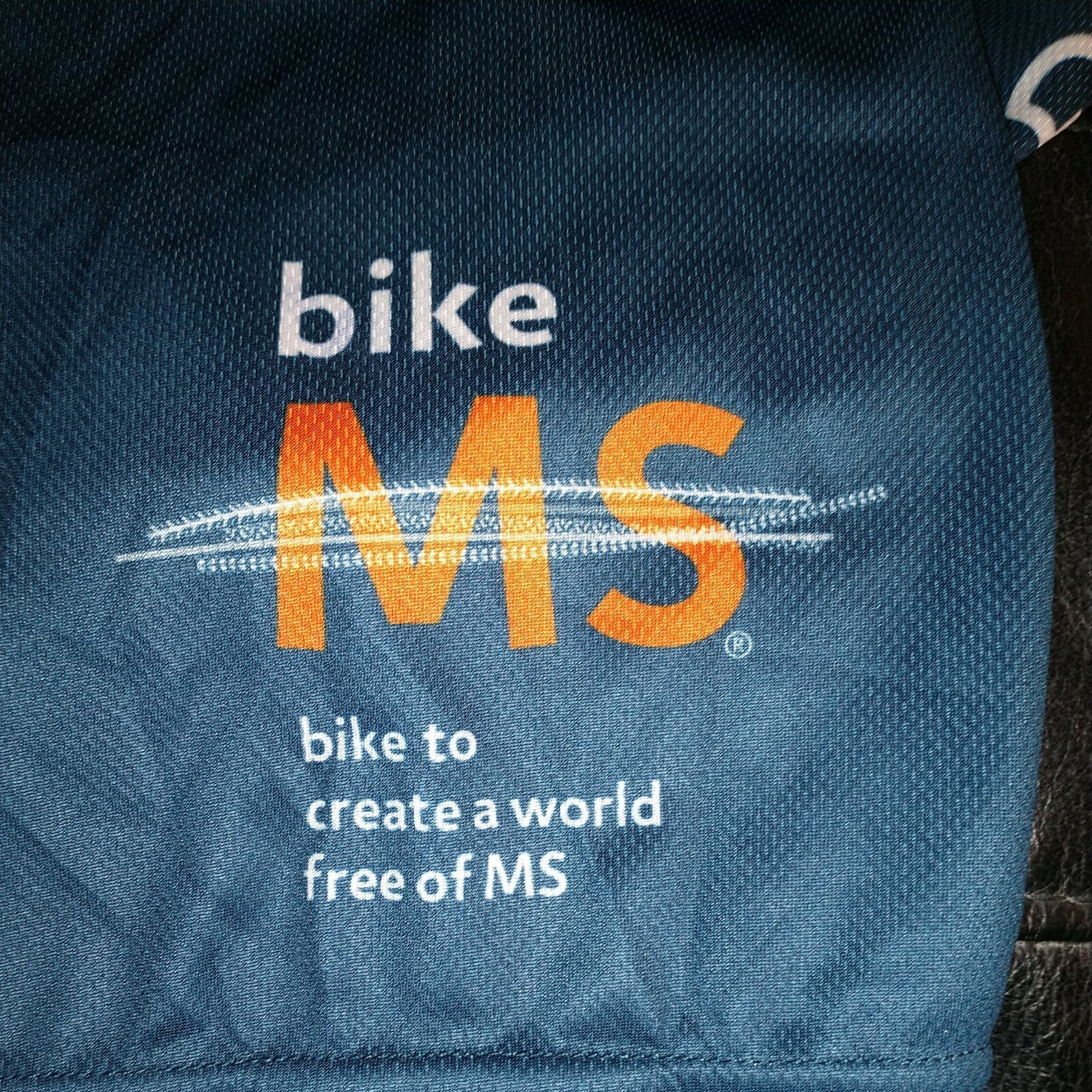 NWT Peak 1 cycling shirt/jersey “Bike MS city to shore” MS awareness Charity $$$
