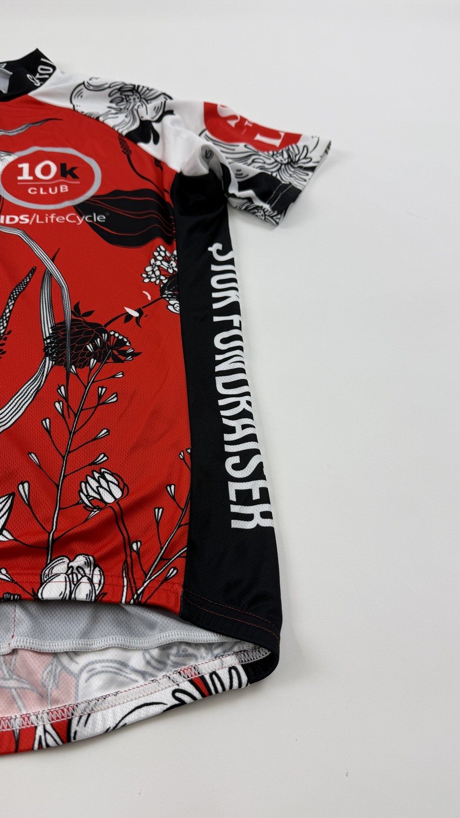 Voler AIDS/LifeCycle 10k Club Cycling Jersey Large Fundraiser Floral USA