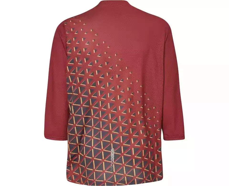 Oakley Factory Flow 3/4 Sleeve MTB Cycling Off-Road Jersey Iron Red Medium