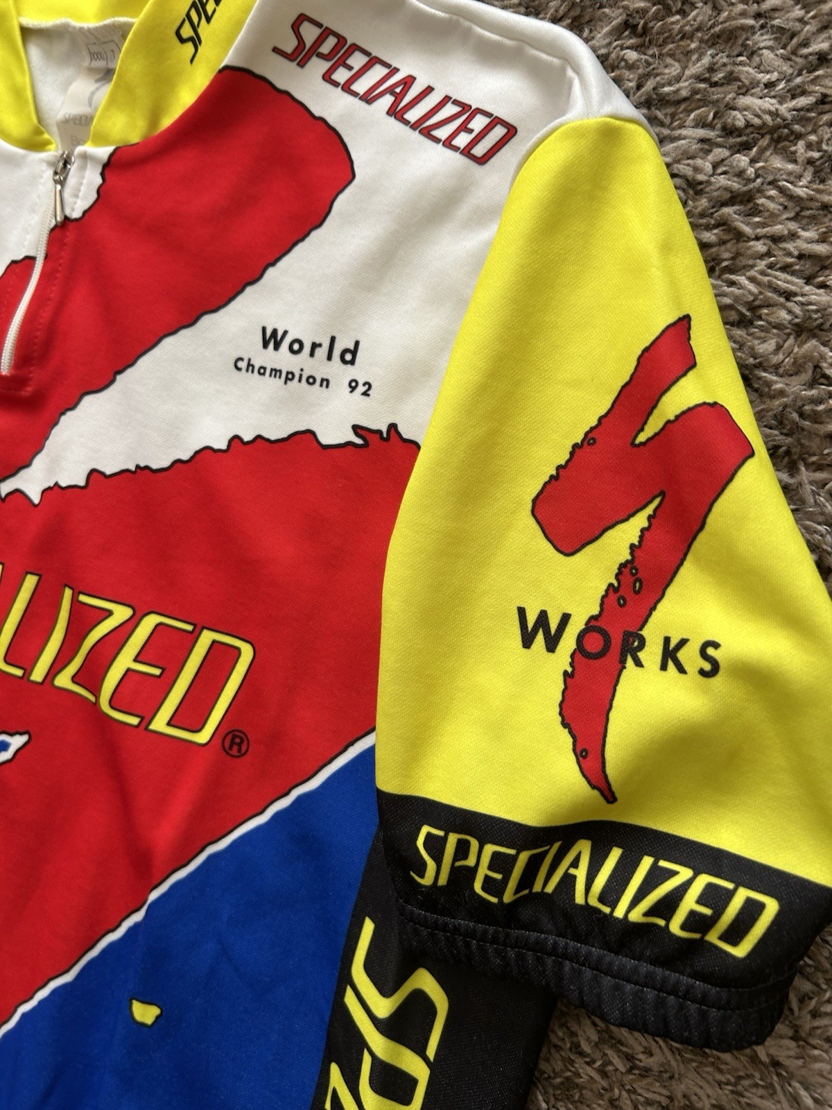 Vintage Specialized Cycling Jersey World Champion Norba 1992 Long Sleeve 3XL