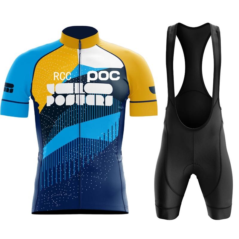 2026 RCC POC Cycling Jersey Set Men Short Sleeve Breathable Summer Bike Kit