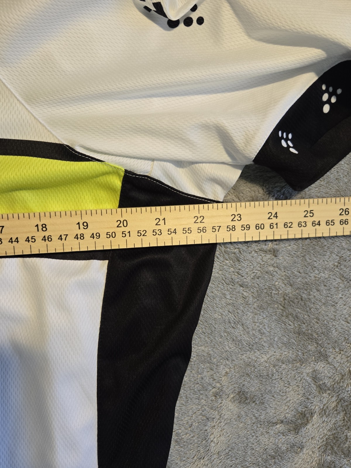 Craft Cycling Jersey Mens XXL White Black Hi Vis Yellow Full Zip Short Sleeve…