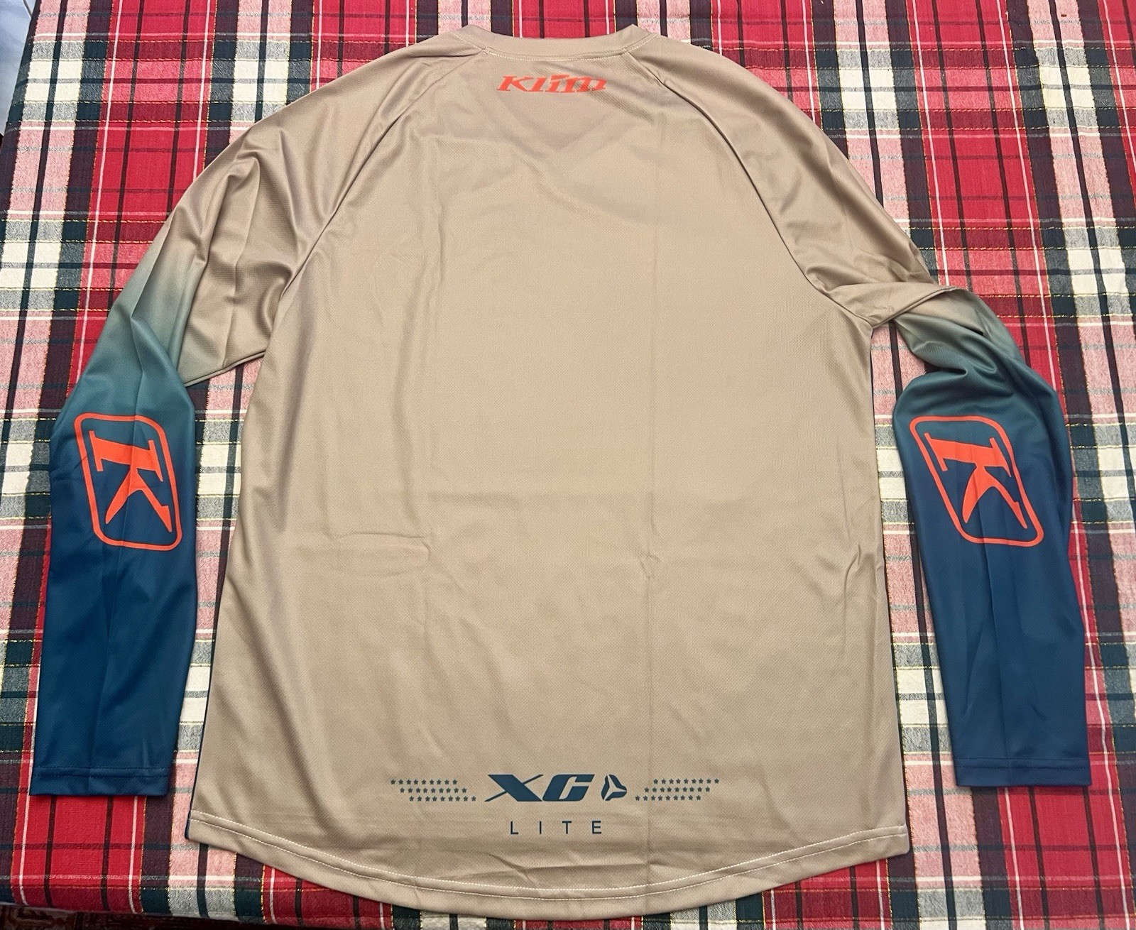 Klim Men’s XC Lite Long Sleeve Shirt/Jersey/Tan/Blue/Red/Size Large