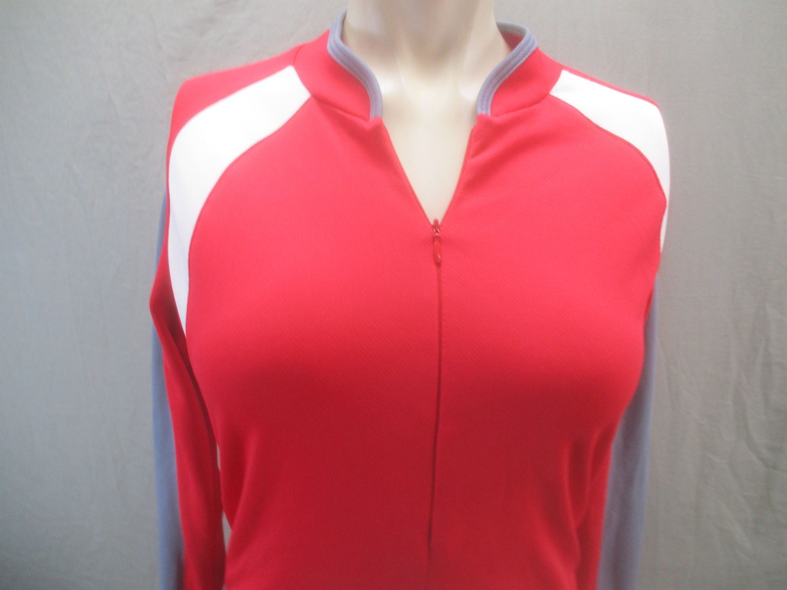 Shebeest Size S Womens Red Cycling Compression Back Pocket Full Zip Jacket 245