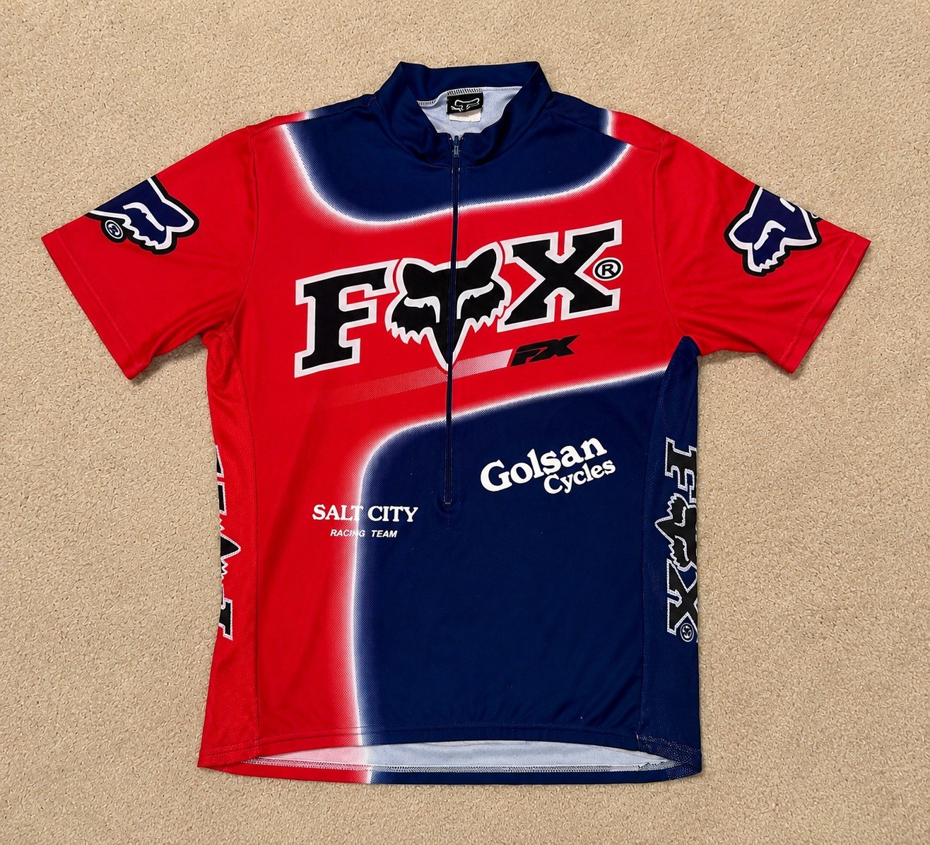 Fox Racing Cycling Jersey Mens Large Fits Small Golsan Cycles Salt City Racing
