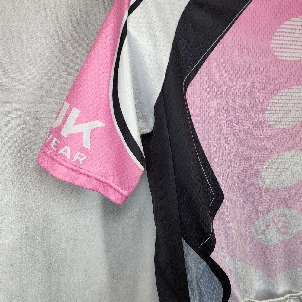 Nuckily SIze M Full Zip Cycling Jersey Pink Black White Women’s