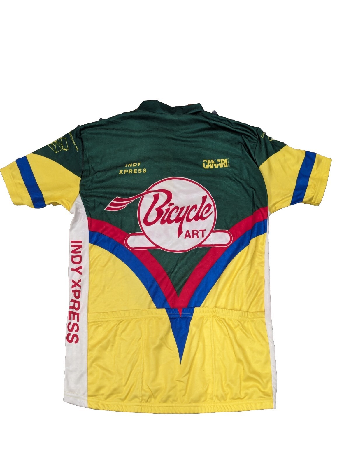 Canari Cycle Ware Bicycle Art Indy Express Recycling Cycling Jersey Size L