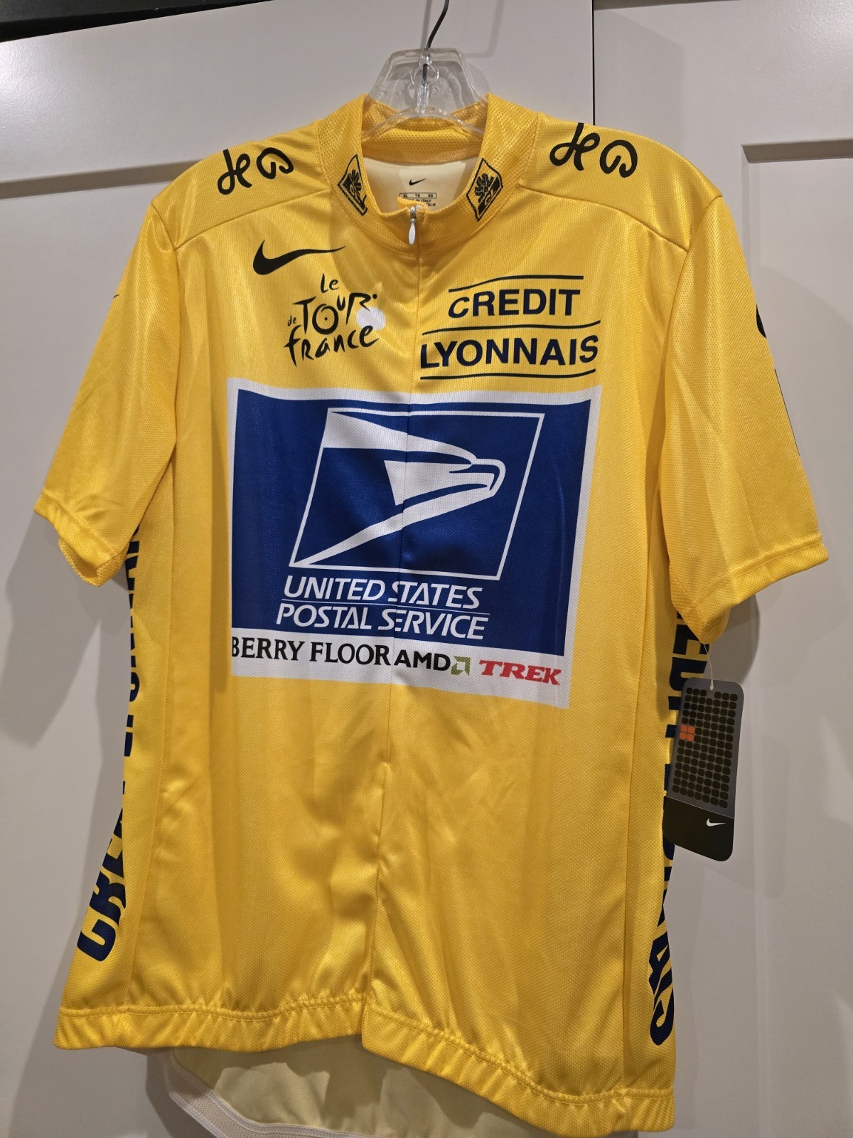 Nike Tour de France 2004 USPS Yellow Podium Jersey XL Limited Edition Cycling