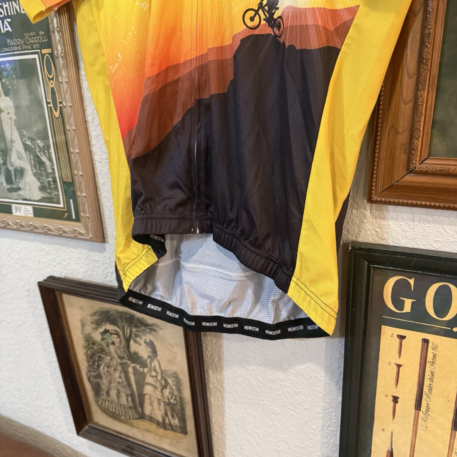 NWT RARE Colorful Weimostar Designer Sports Cycling Jersey Size Men’s Large