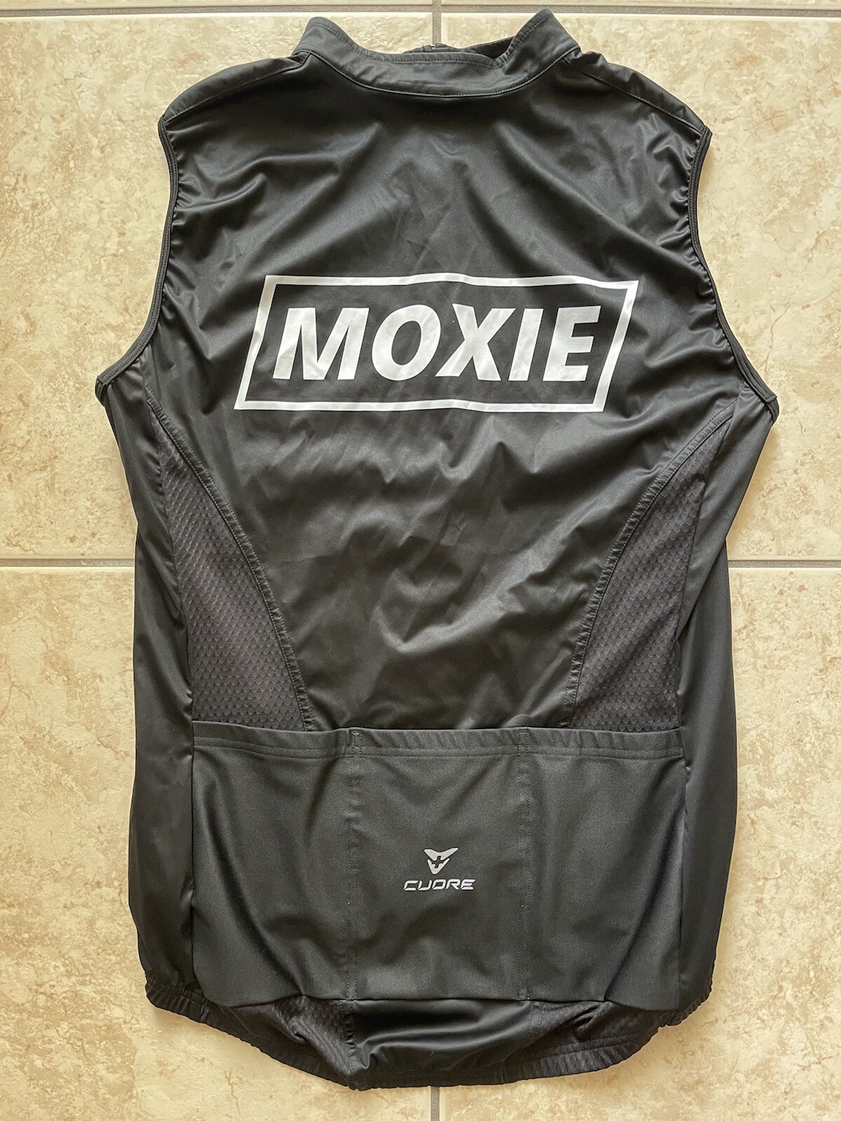 Cuore Men’s Sleeveless Moxie Racing Cycling Vest Black Large Training Bike Top