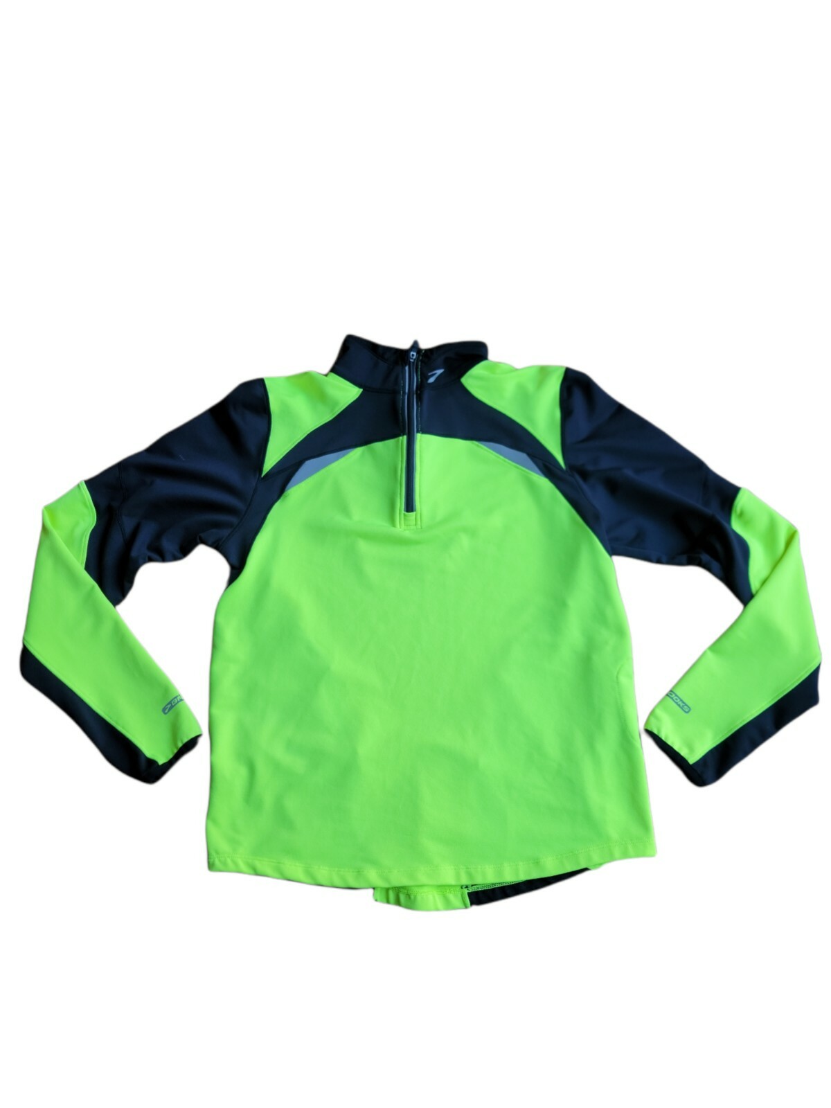 BROOKS Mens Long Sleeve Bright Cycling Pullover Jersey Top Size S